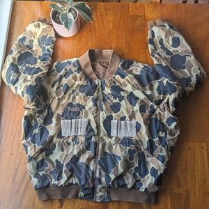Vintage Colombia Reversible Camo/Brown Jacket Size XL